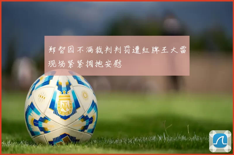 郑智因不满裁判判罚遭红牌王大雷现场紧紧拥抱安慰