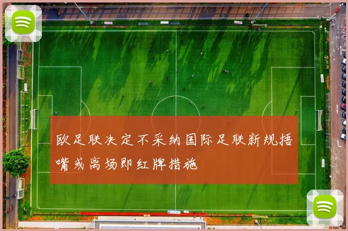 欧足联决定不采纳国际足联新规捂嘴或离场即红牌措施